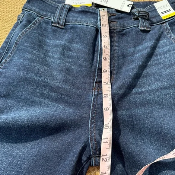 Judy Blue High Rise Wide-Leg Dark Blue Denim Jeans Size 7/28 - Picture 8 of 11